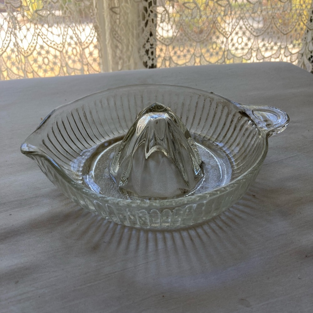 Vintage glass citrus juicer